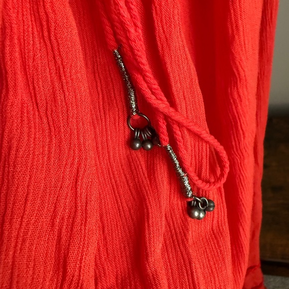 Free People ExtraTropical Maxi Dress Size M Bright Red - Picture 4 of 9